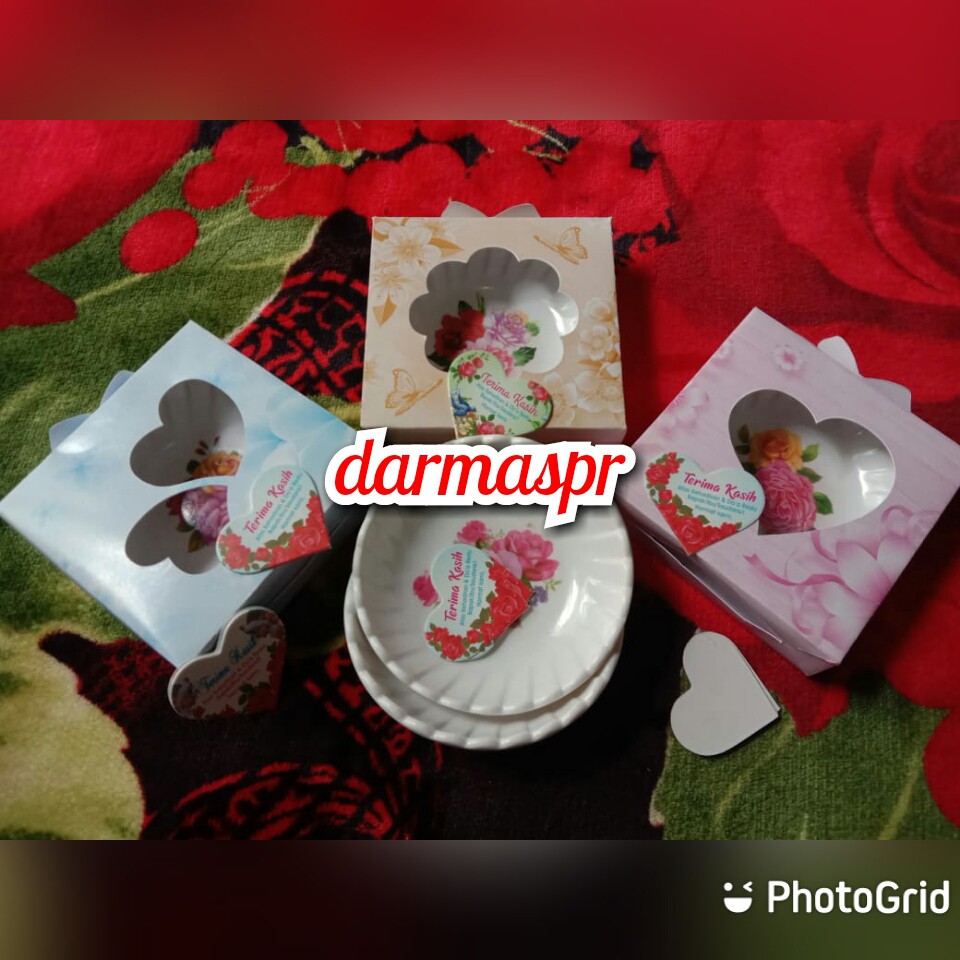 TERMURAH !! SOUVENIR PERNIKAHAN Mangkok Melamin Ceper Kemasan box Isi 20pcs GRATIS KARTU UCAPAN