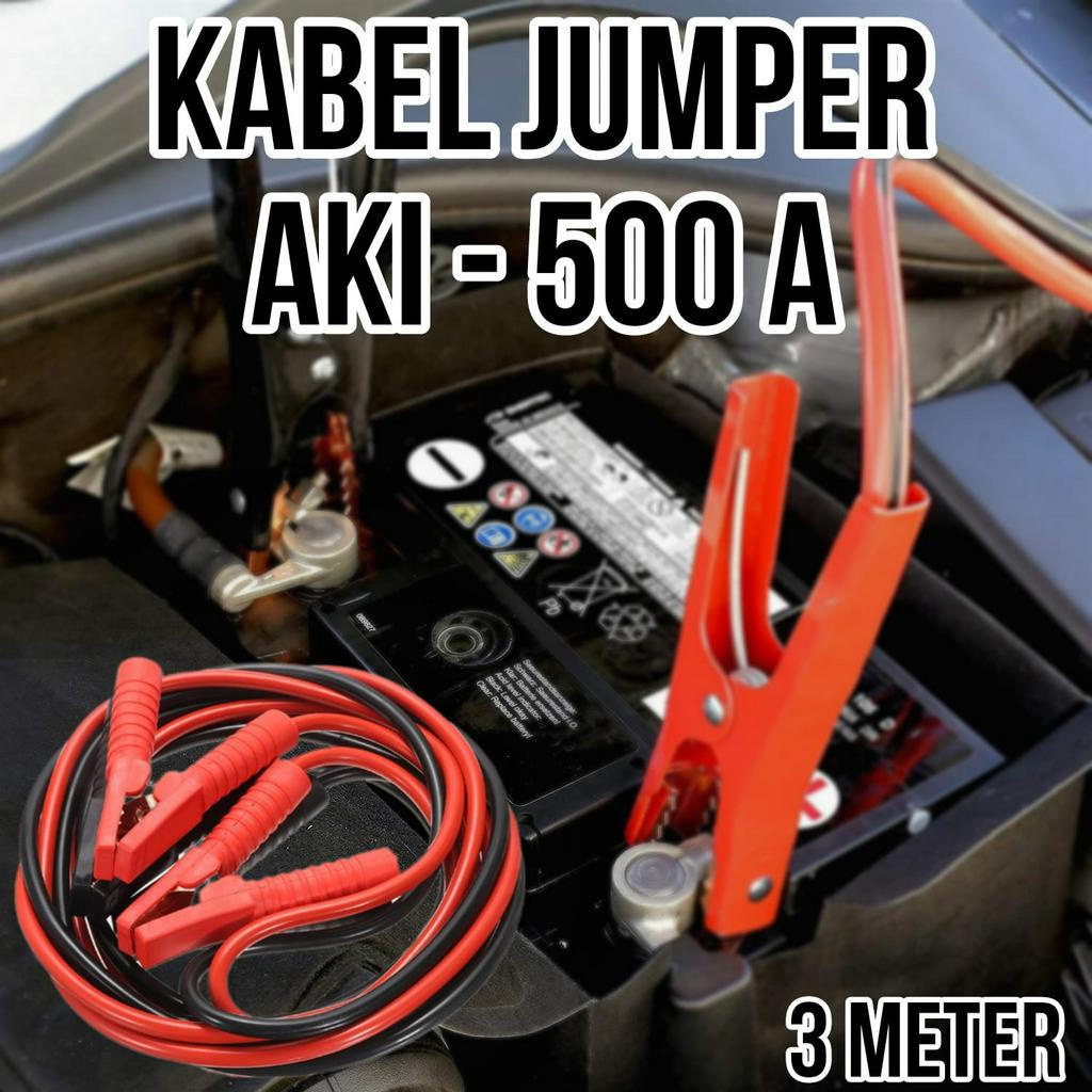 Kabel Jumper Jamper Aki Mobil Kabel Booster Baterai Aki 500 A 3 M Meter Car Emergency Battery Accu Cable 3m