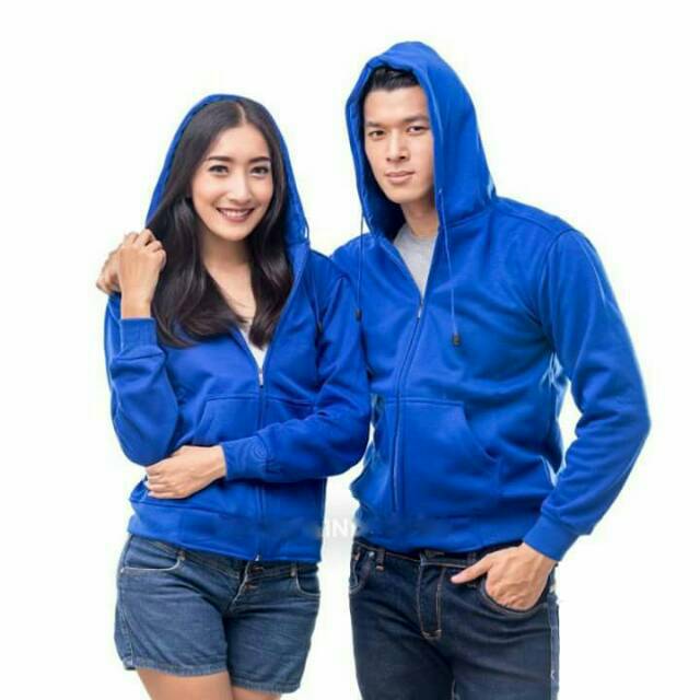 Jaket Hoodie Zipper ' Biru Benhur '