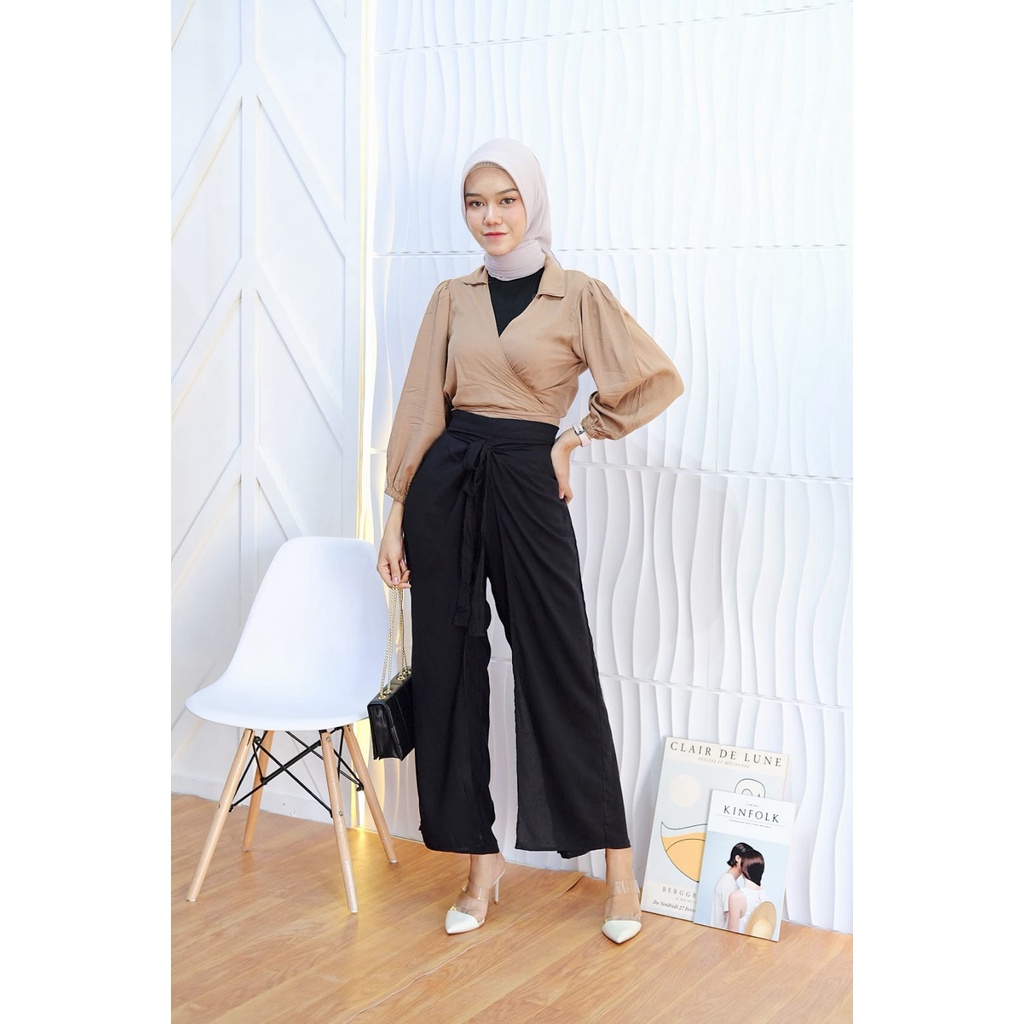 KULOT RAYON WRAP KULOT LILIT \ FLOWY PANTS CELANA KULOT RAYON HIGHWAIST CELANA LILIT WRAP PANTS