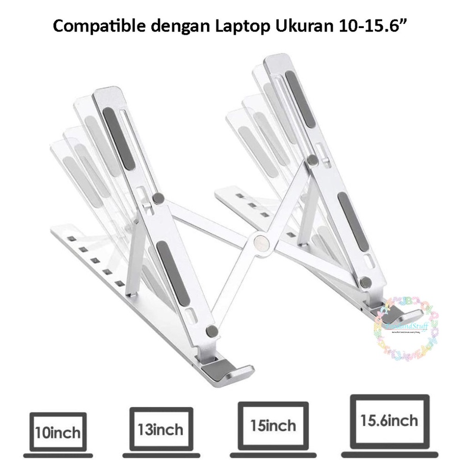 BICBAC Laptop Stand Holder Dudukan Laptop Alumunium Foldable