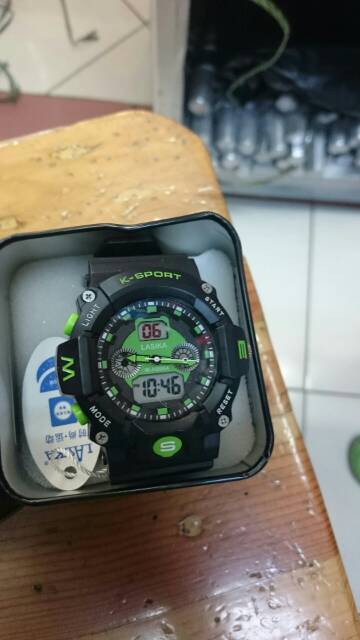 JAM TANGAN LASIKA DOUBLE TIME WATER RESISTANT