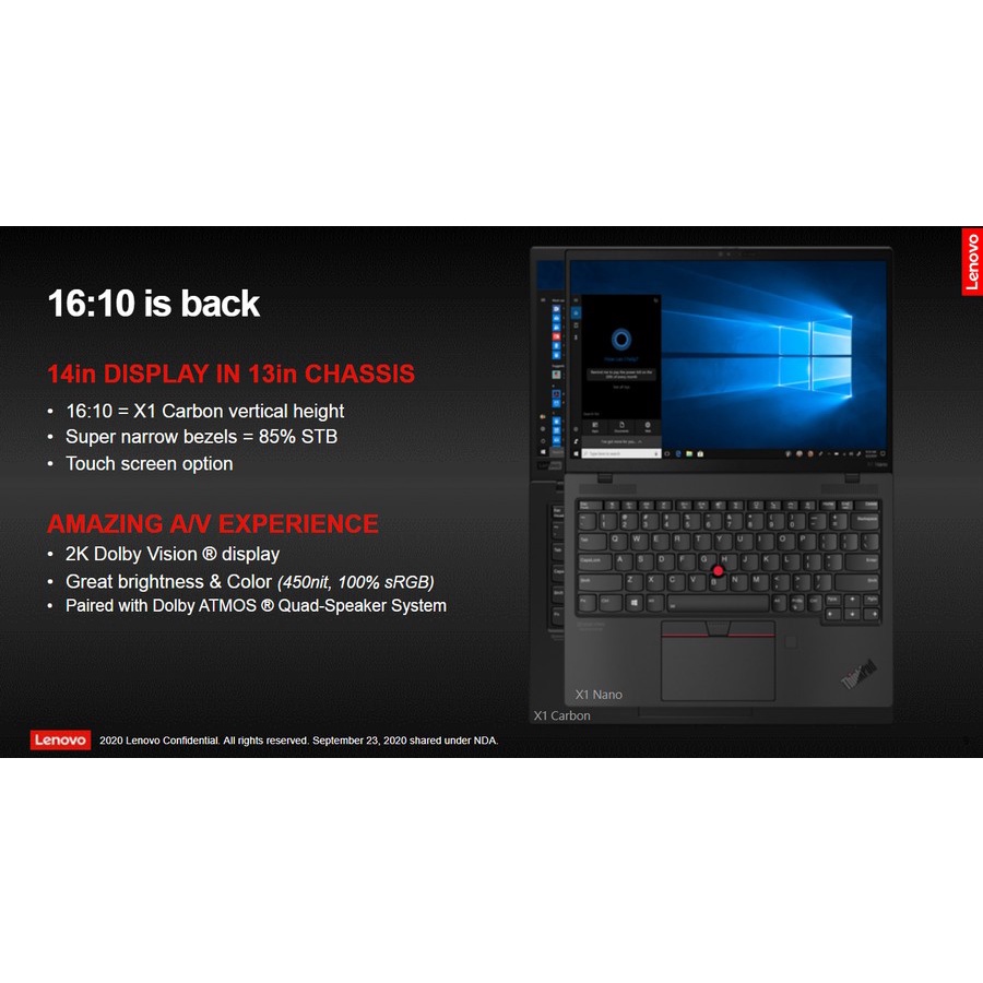 LENOVO THINKPAD X1 NANO G1 7EID - I7 1180G7 - 16GB - 1TB - 13in - TOUCH - W10PRO