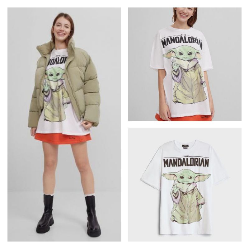 Kaos Karakter Dewasa Bershka Star wars Mandalorian