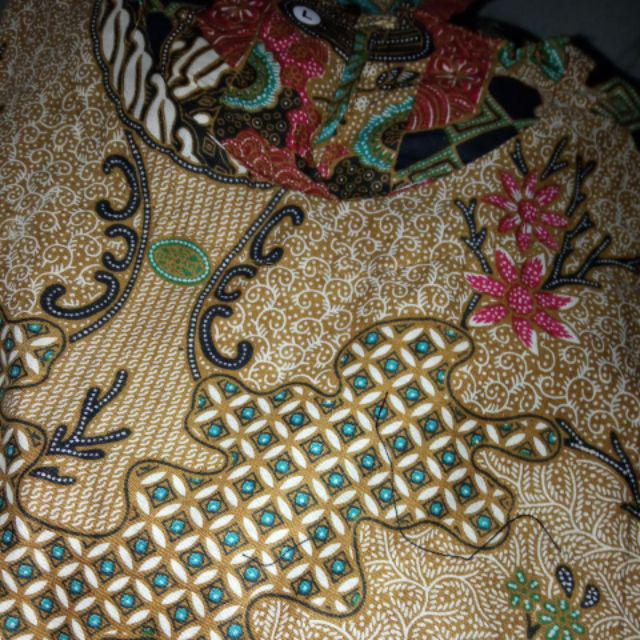 Batik Dolby Dolbi Dobby Doby Tenun Sutra Tulis Katun Atbm Baron Atasan Batik Wanita Sogan Srg308