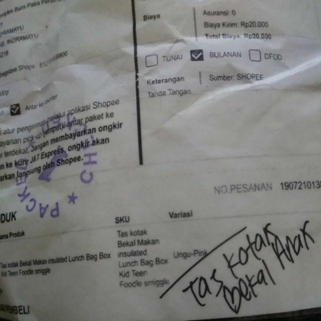 Tas Kotak Bekal Makan Insulated Lunch Bag Box Kid Teen Foodle Smiggle