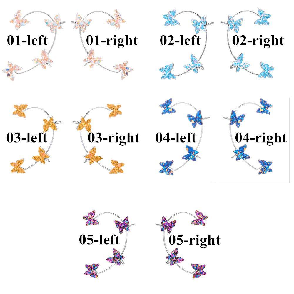 Lily Kupu-Kupu Klip Telinga Hadiah Pesta Perhiasan Wanita Manset Telinga Anting Non Tindik