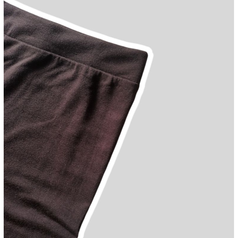 Legging Pendek Kaos 3/4 Bahan Kaos Soft  Rayon Ukuran Standar & Jumbo-Coktu