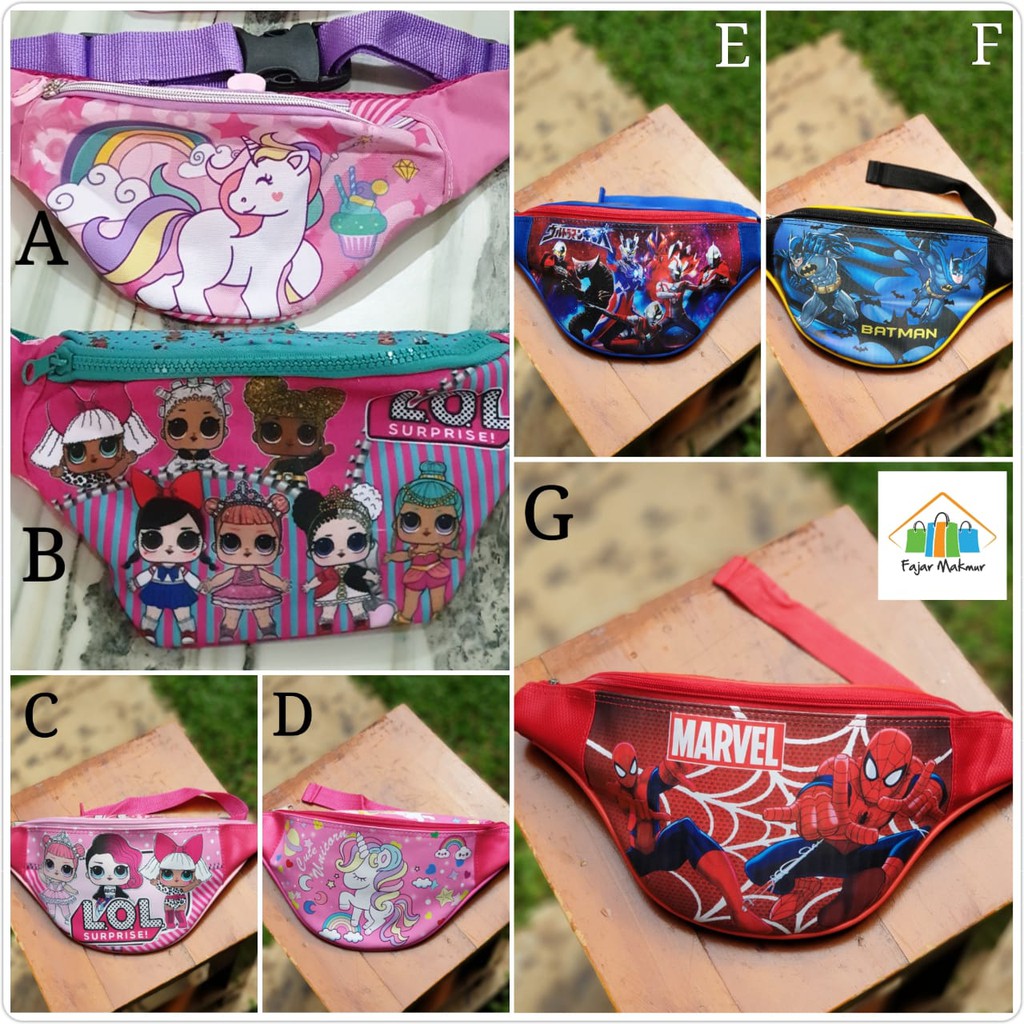 TAS PINGGANG ANAK LAKI LAKI PEREMPUAN KARAKTER TAS BUM TAS PINGGANG ANAK LAKI LAKI PEREMPUAN KARAKTER TAS BUM
