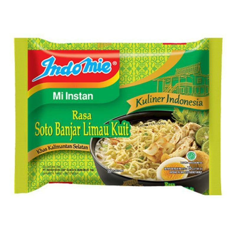 

Indomie Mie Instant Khas Kal-sel Soto Banjar Kuit 75gr