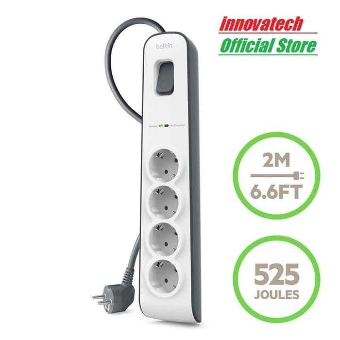 Elektro | Belkin Bsv400Vf2M Surge Protector Colokan Listrik Anti Petir 4 Outlet