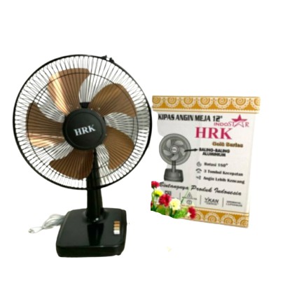 HRK Kipas Angin Meja 12" Desk Fan Baling Aluminium 593J