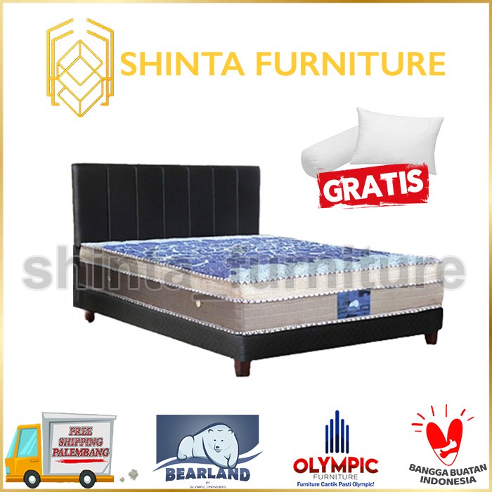 Kasur Springbed Olympic Bearland Grizzly Plashtop Ketebalan 30cm - Matras 90x200