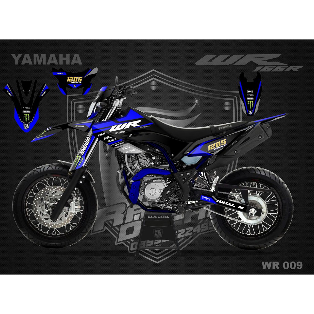 Decal Stiker Yamaha WR Desain Simpel Supermoto WR 009