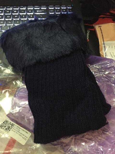 Penghangat Kaki Bulu Leg Warmer