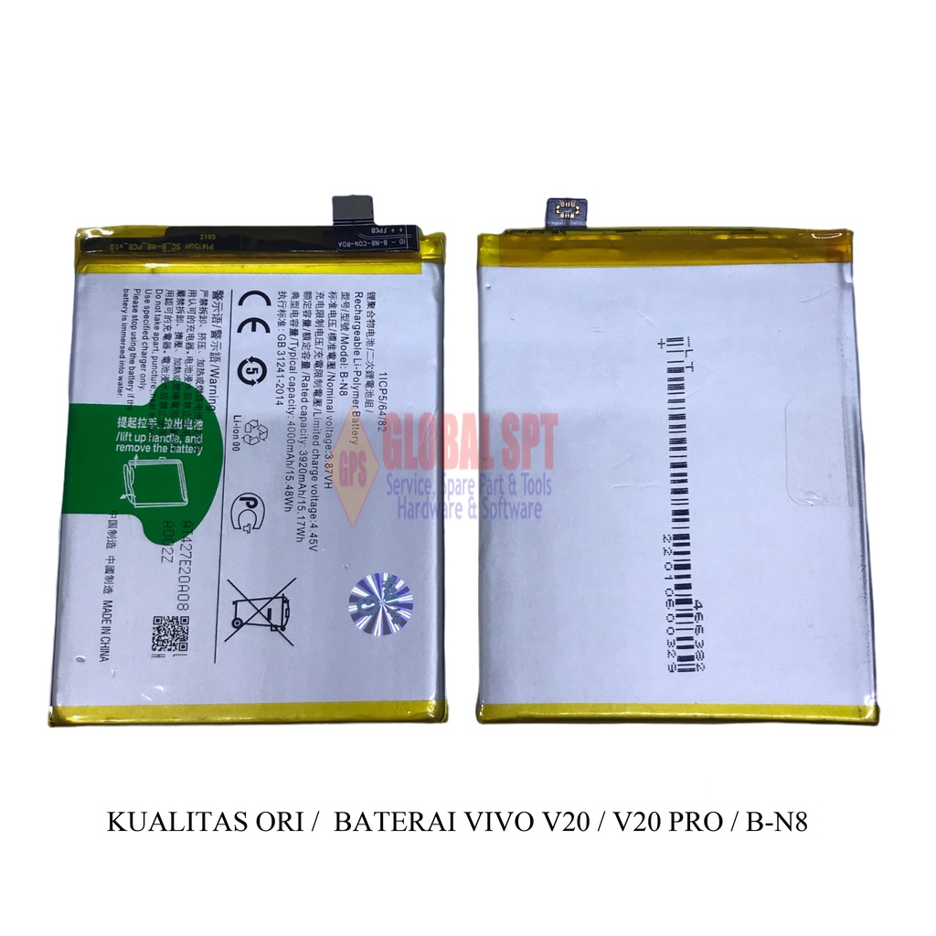 KUALITAS ORI / BATEREAI VIVO V20 / BATRE / BATERE VIVO V20 PRO / B-N8