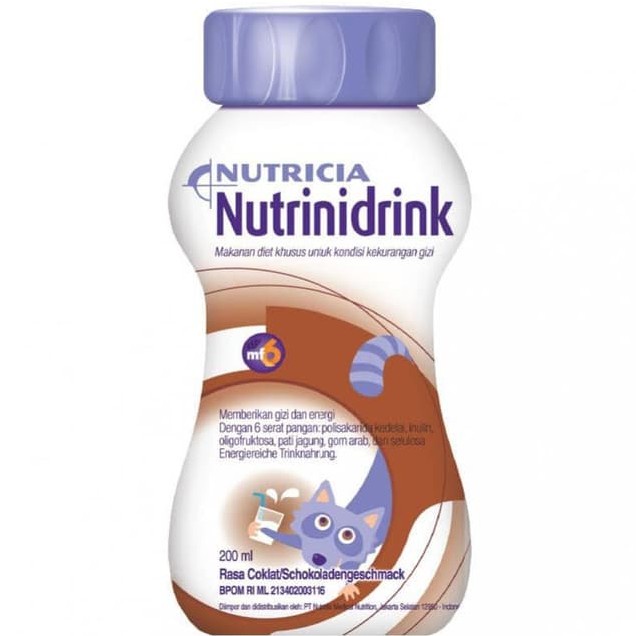 NUTRICIA NUTRINIDRINK CAIR 200 ML All Varian Rasa Coklat/Vanila/Strawberry