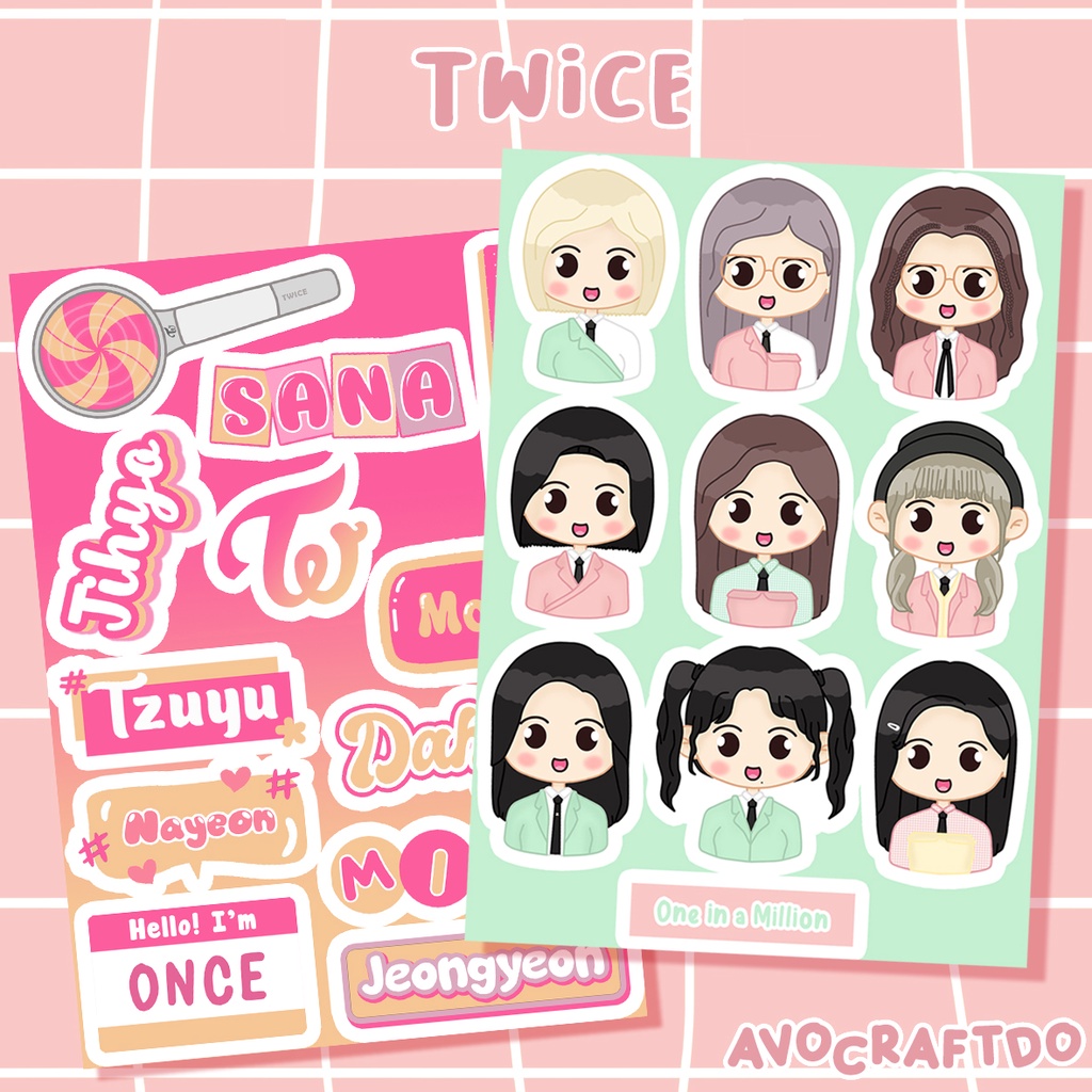 [ AVOCRAFTDO ] Sticker Kpop Twice Die Cut