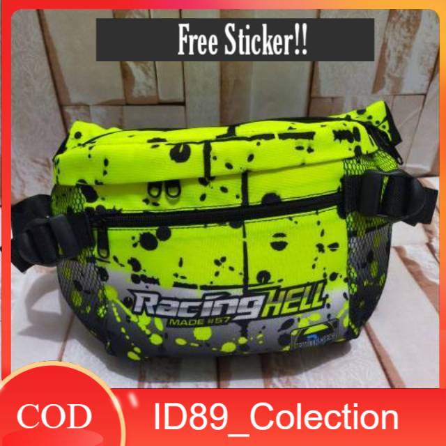 Waistbag Racing / Sling Bag Racing/ Tas Racing Hell