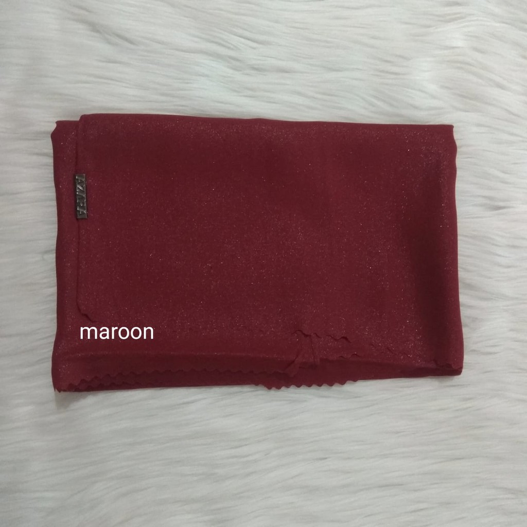 Termurah PASHMINA Nur Shinar LC Azara / PASMINA Glowing Nur Shinar lc/ PASMINA sinar lc-Maroon