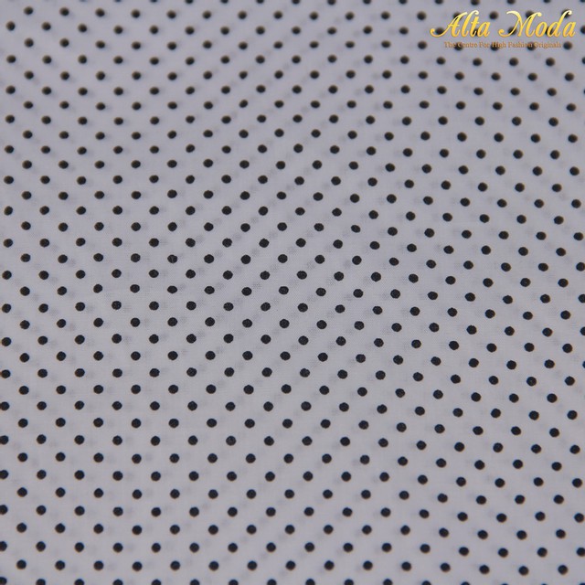 

Alta Moda Katun Voile Putih Polkadot Hitam (1M)