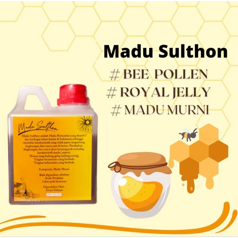 Madu Sulthon Hutan MultiFlora Nett 500gr (Murni 100%)