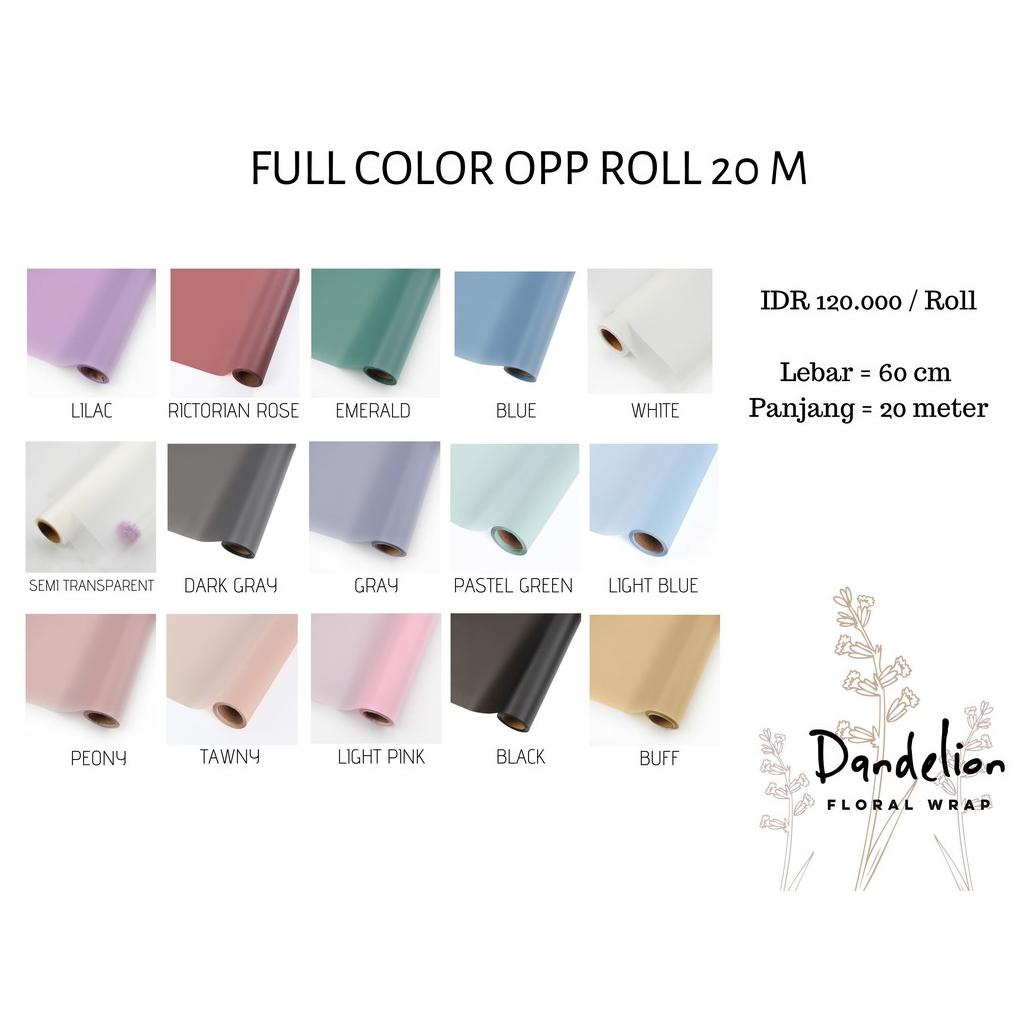 

Full Color Opp Kertas Bunga (1 Roll Panjang 20M)/ Flower Wrap/ Kertas Pembungkus Buket Hand Bouquet