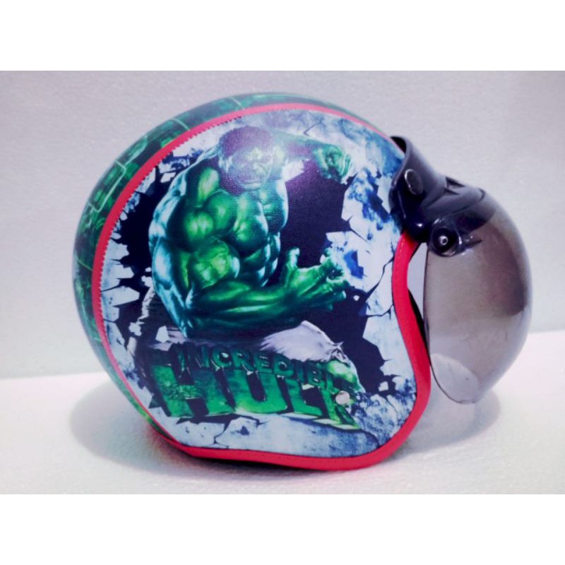 helmet bogo anak HULK ijo