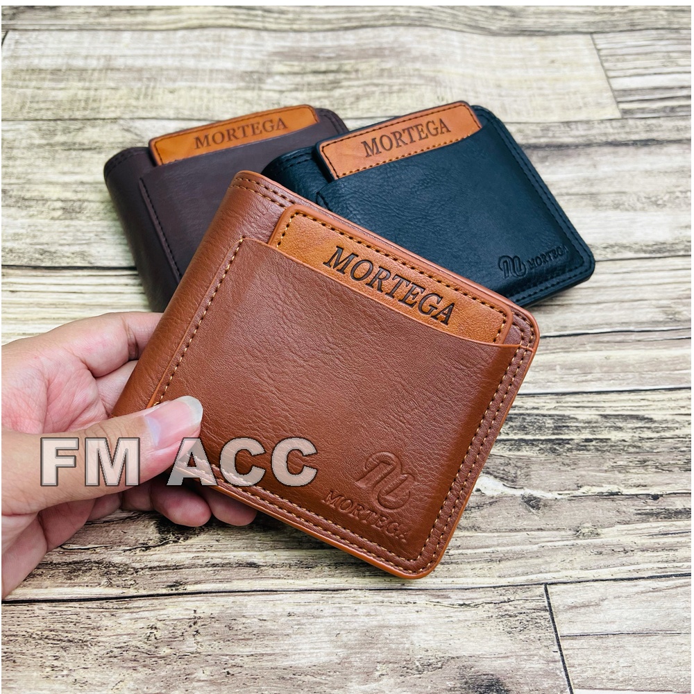 Dompet Kulit Pria Pendek-Dompet Pria Import Mortega-Choklat