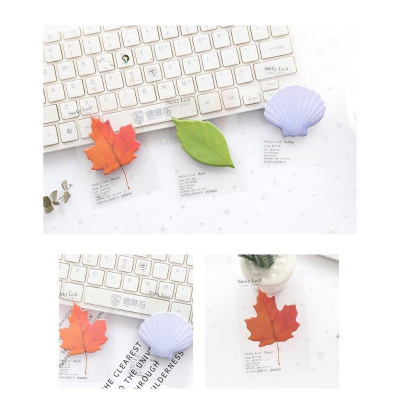 Sticky Notes Maple Leaf Summer Sticky Note Motif Daun 30 lembar