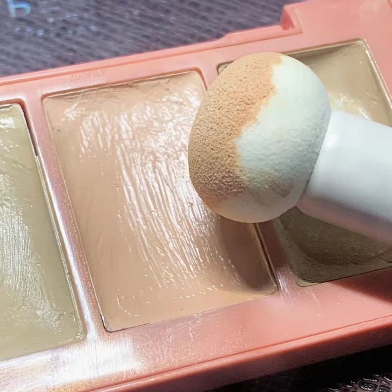 1 Pc Brush Spons Makeup Portable Bentuk Kepala Jamur Untuk Concealer