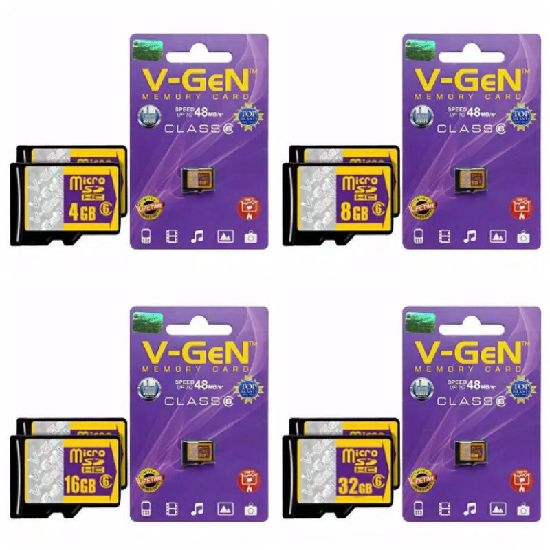 MEMORY CARD VGEN 4GB 8GB 16GB 32GB KARTU MEMORI VGEN ORIGINAL MMC VGEN 4GB 8GB 16GB 32GB MICRO SD VG