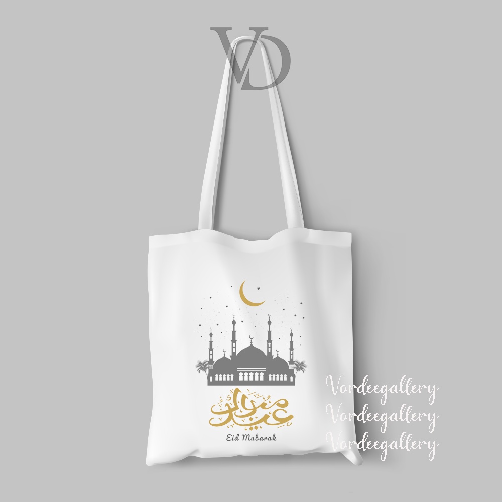 Tote bag  Kanvas Motif Lebaran tote bag idul fitri eid mubarak ramadan