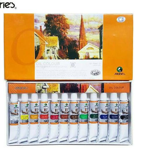 

PRIMASAKTI - MARIES OIL COLOUR SET 12X12ML /Cat lukis/Cat Minyak/Cat Kanvas <