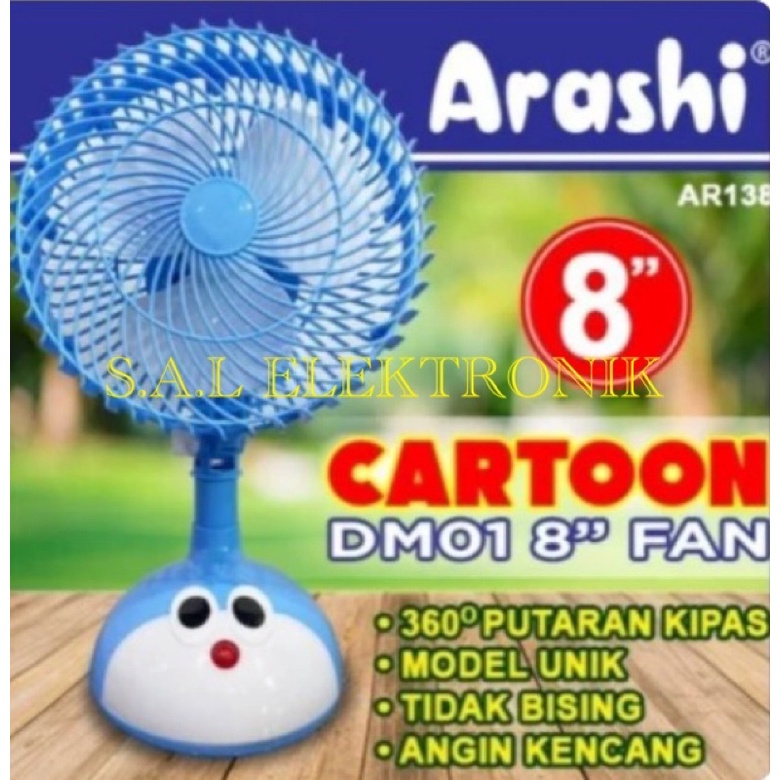 Kipas Angin Duduk Desk Fan / Box Fan Karakter