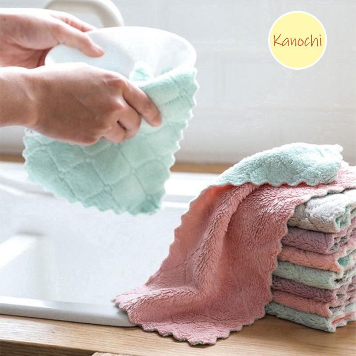 Kain Lap Piring Anti Minyak Bahan Microfiber Lap Cuci Piring