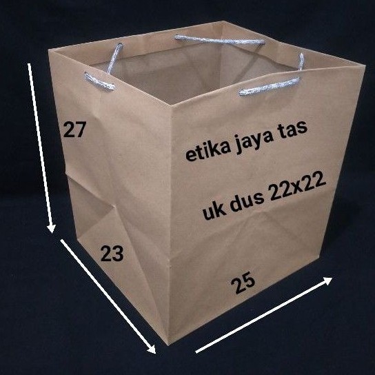 Paperbag /tas kertas dos nasi polos UK 22x22