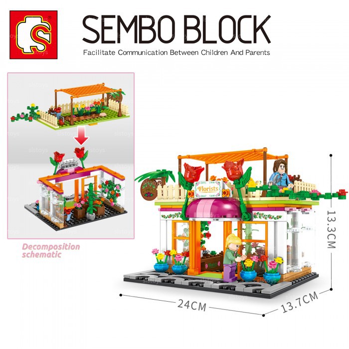 [MAINAN] SEMBO BLOCK FLORISTS SHOP 601023 - MAINAN EDUKATIF