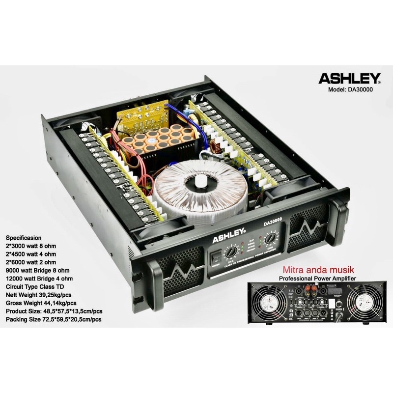power amplifier ashley da30000 DA30000 class TD 12000 watt