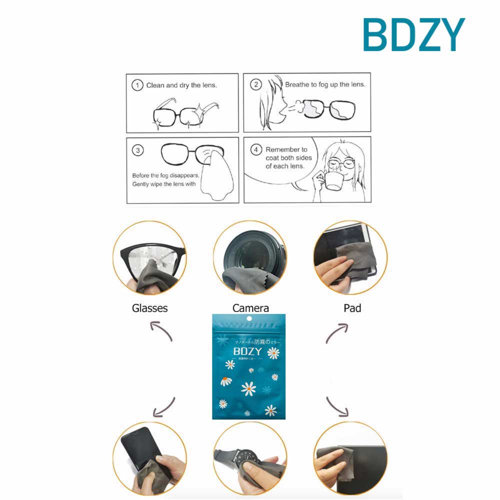 BDZY by ONKA Original 100% - Anti Fog - Kain Lap Kacamata Anti Embun dan Kabut - Cleansing Wipes