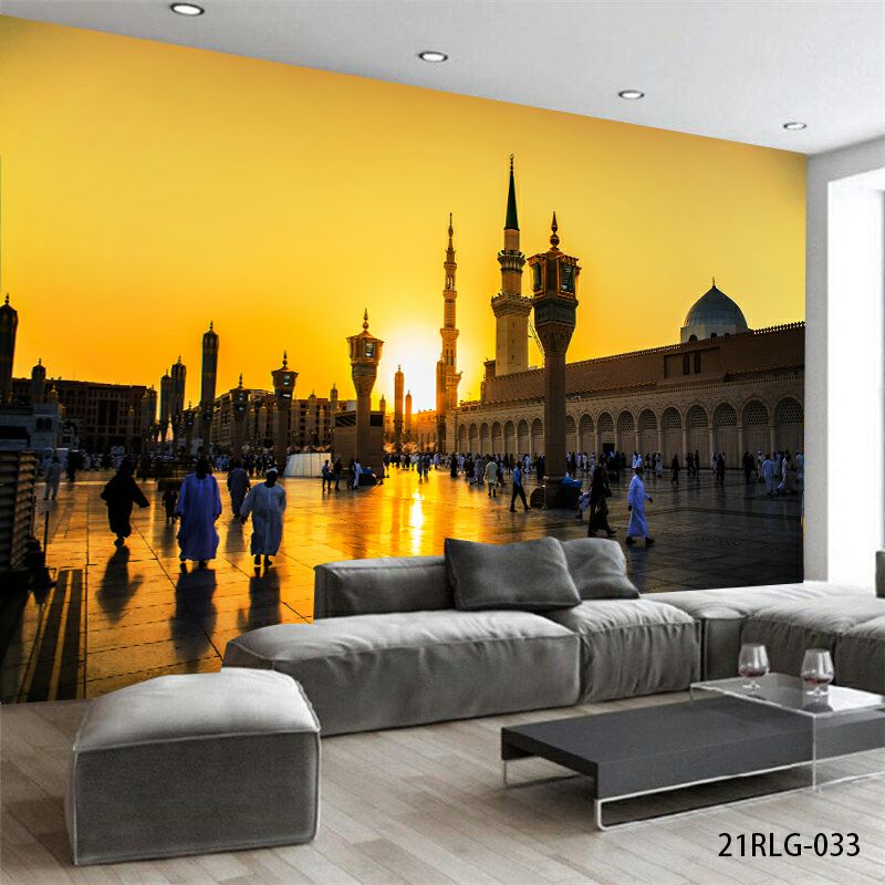 Wallpaper Dinding 3D Custom Islami Masjid Nabawi (21RLG-033)