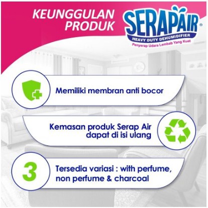 BAGUS Refill Serap Air 450ml Charcoal Hitam W-20407