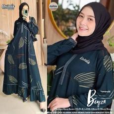 Gamis Wanita Calvin Jeans Diana Busui Tebal Melar Nyaman di Pakai Fane Levila Gamis Muslim Kekinian-BEYZA EMERALD