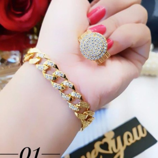 Xuping Set Gelang dan Cincin 6j G