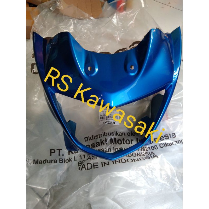 cover batok lampu depan ninja r barong biru original