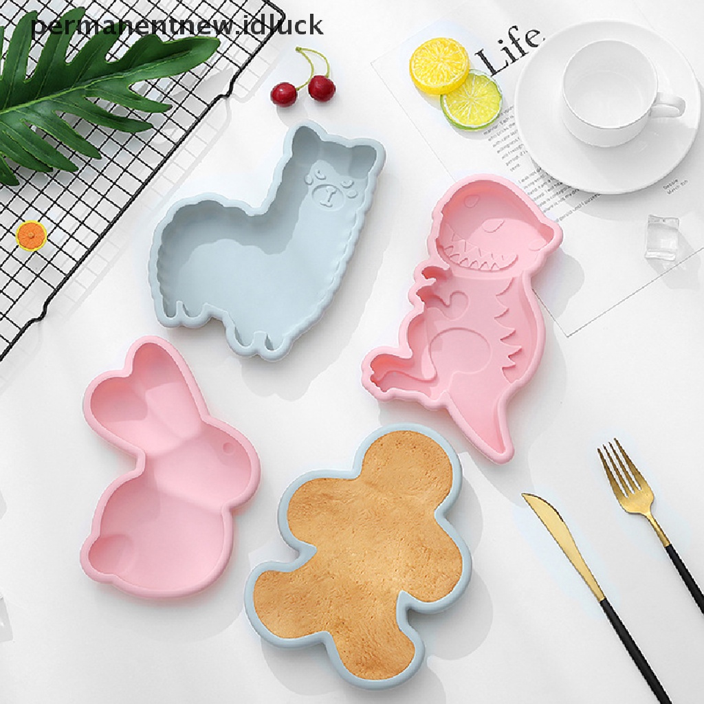 Cetakan Kue Biskuit Bahan Silikon Tahan Suhu Tinggi Motif Kartun