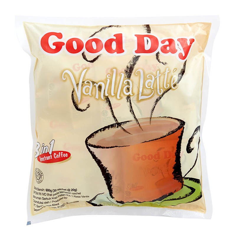 

GOOD DAY 3 IN 1. VANILLA LATTE, ORI, CARREBIAN isi 30
