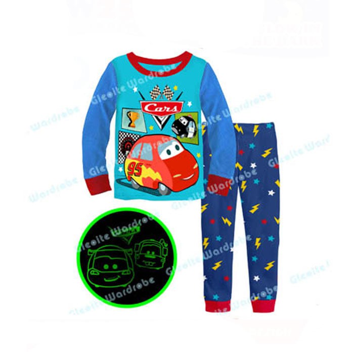 SL1731 - Baju Setelan Piyama Tidur Anak Cowok Cars Lightning McQueen