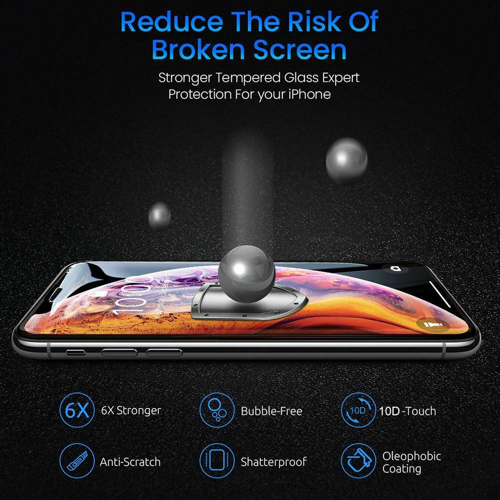 Kaca Film Layar Penuh Tepi Lengkung Untuk iPhone14 13 SE 11 Pro X XS MAX XR 78 6 6s Plus 6 7PLUS 2020