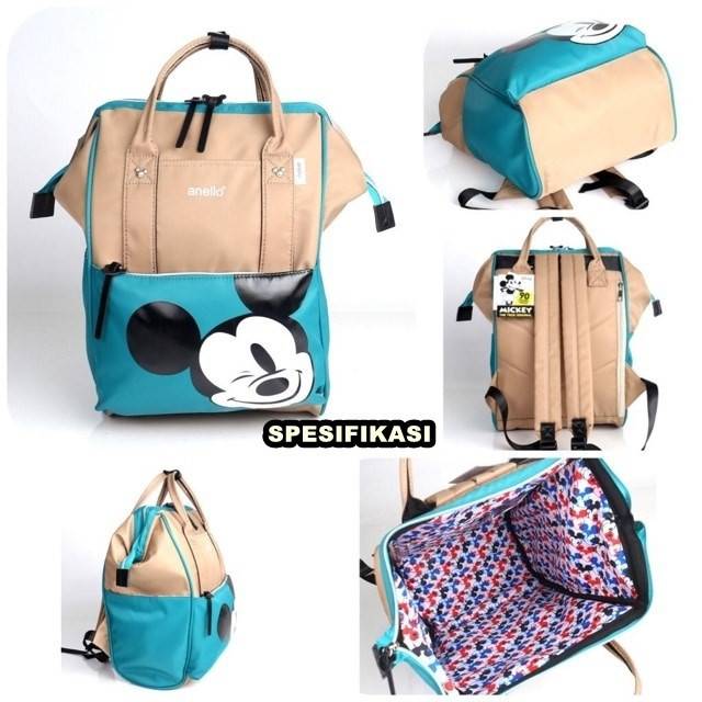 tas anello disney anello bag mickey mouse ransel backpack diapers tas popok bayi perlengkapan ibu